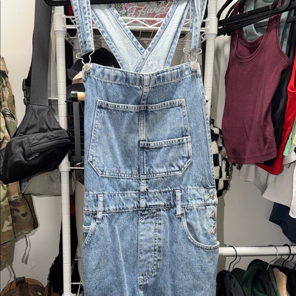 We The Free Pants - We The Free Blue Denim Jumpsuit